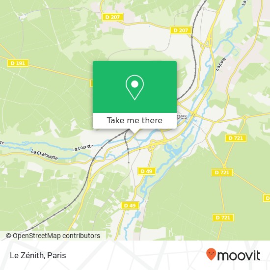 Mapa Le Zénith
