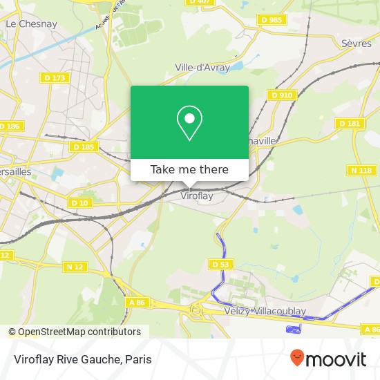 Viroflay Rive Gauche map