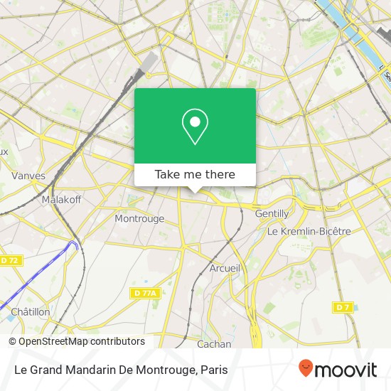 Mapa Le Grand Mandarin De Montrouge