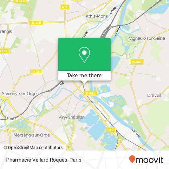 Mapa Pharmacie Vellard Roques