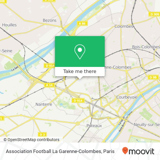 Association Football La Garenne-Colombes map