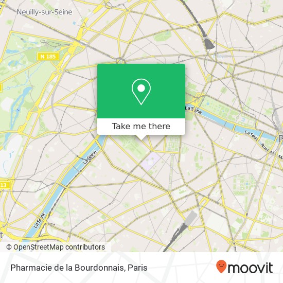 Mapa Pharmacie de la Bourdonnais