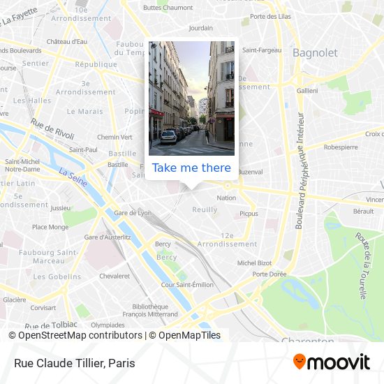 Mapa Rue Claude Tillier