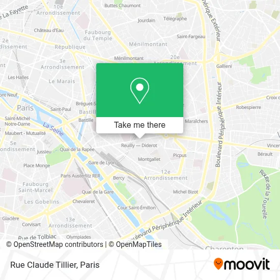 Rue Claude Tillier map