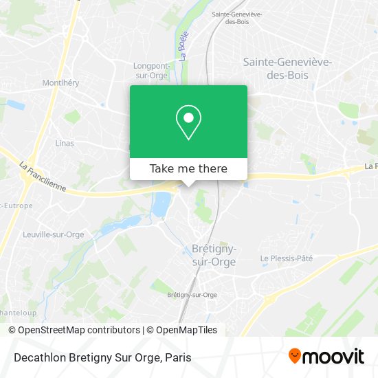 Decathlon Bretigny Sur Orge map