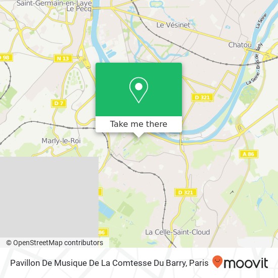 Mapa Pavillon De Musique De La Comtesse Du Barry