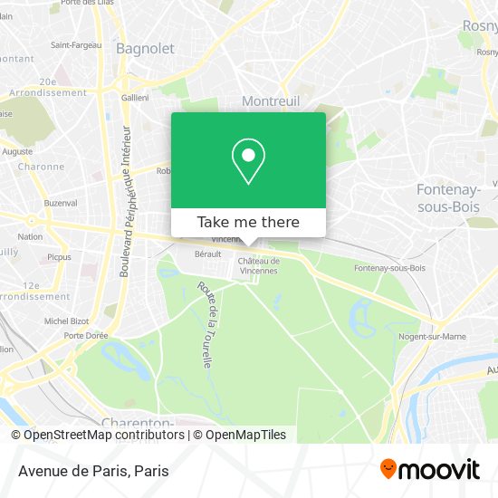 Avenue de Paris map
