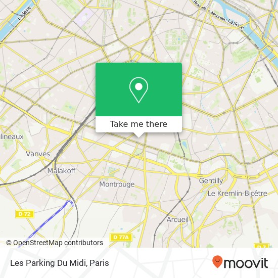 Les Parking Du Midi map