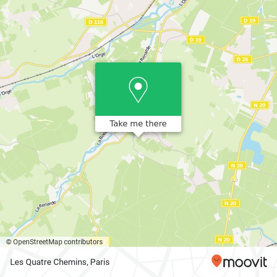 Les Quatre Chemins map
