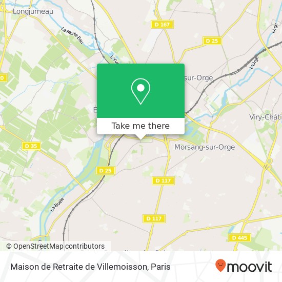 Mapa Maison de Retraite de Villemoisson