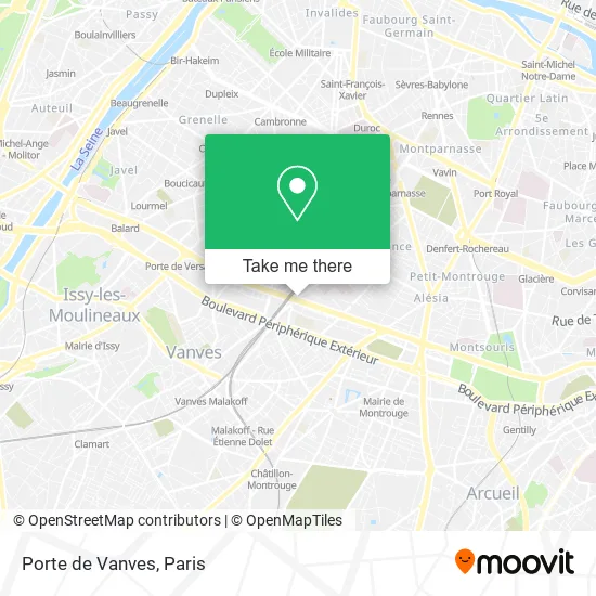 Porte de Vanves map