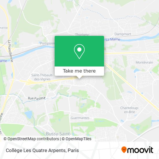 Mapa Collège Les Quatre Arpents