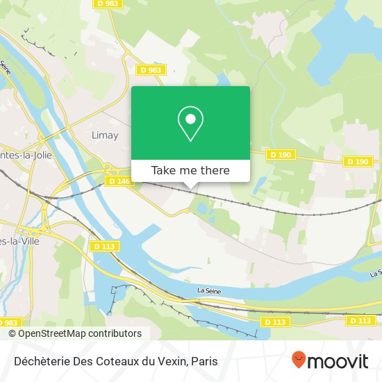Mapa Déchèterie Des Coteaux du Vexin