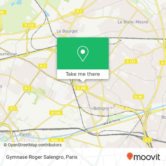 Mapa Gymnase Roger Salengro