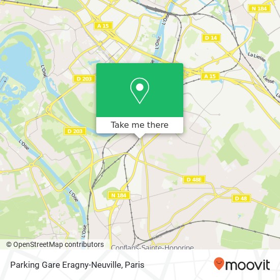 Parking Gare Eragny-Neuville map