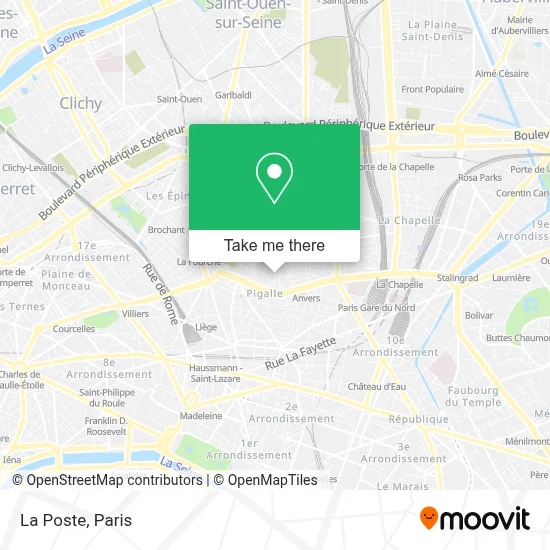 La Poste map