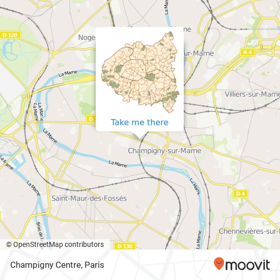 Champigny Centre map