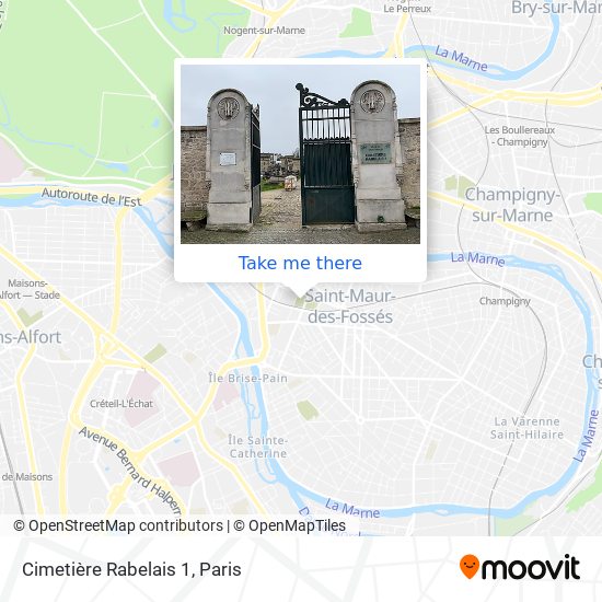 Mapa Cimetière Rabelais 1