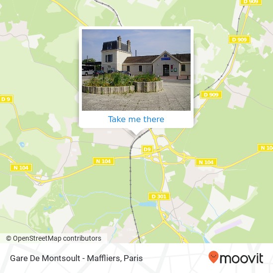 Mapa Gare De Montsoult - Maffliers