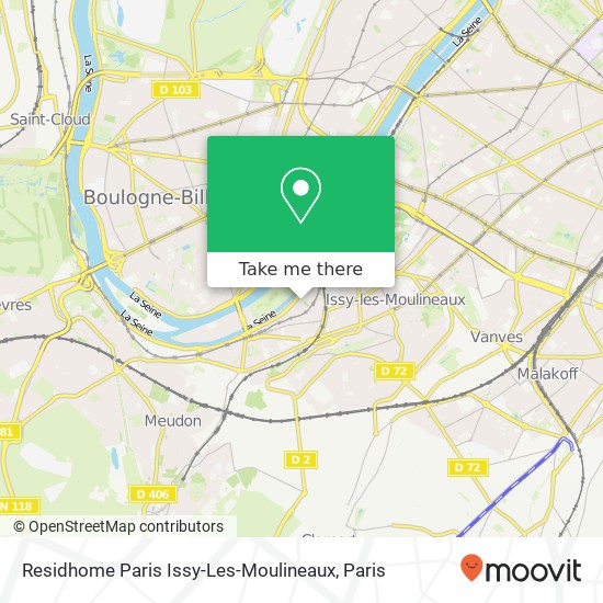 Residhome Paris Issy-Les-Moulineaux map