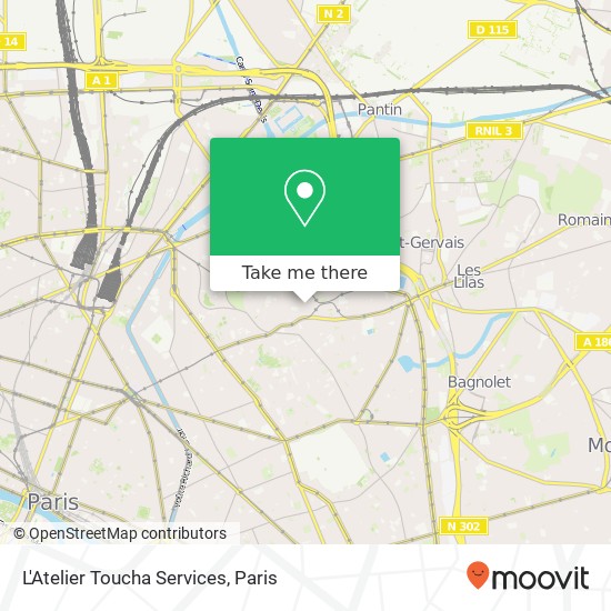 L'Atelier Toucha Services map