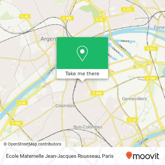 Mapa École Maternelle Jean-Jacques Rousseau