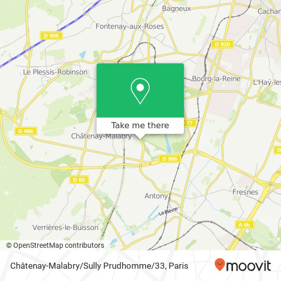 Mapa Châtenay-Malabry / Sully Prudhomme / 33