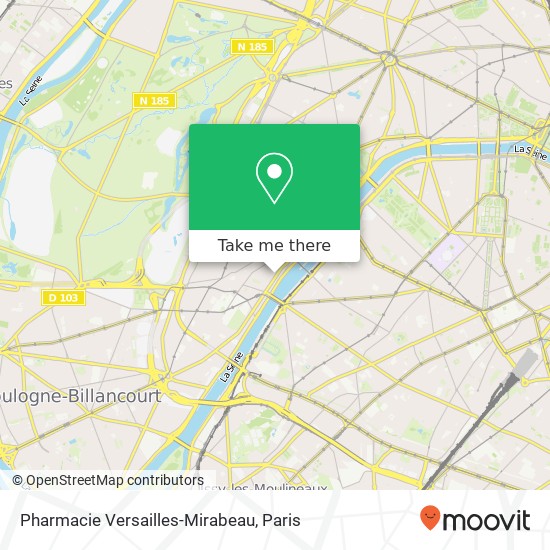 Pharmacie Versailles-Mirabeau map