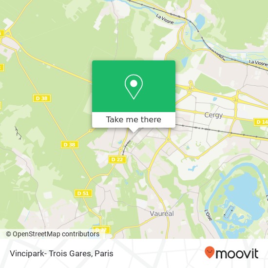 Mapa Vincipark- Trois Gares