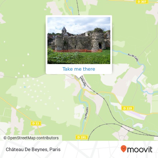 Mapa Château De Beynes