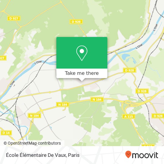 Mapa École Élémentaire De Vaux