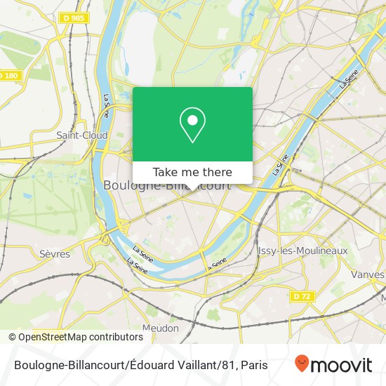 Boulogne-Billancourt / Édouard Vaillant / 81 map