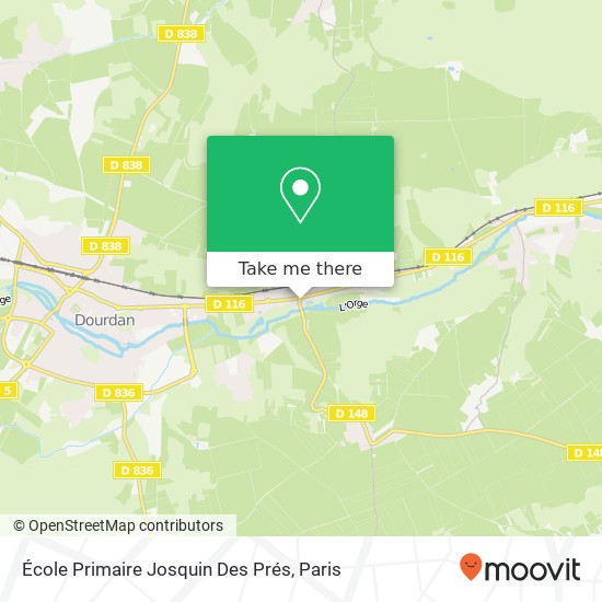 Mapa École Primaire Josquin Des Prés