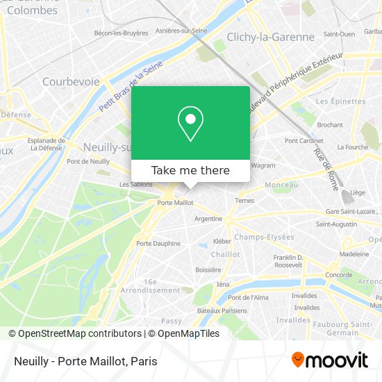 Mapa Neuilly - Porte Maillot