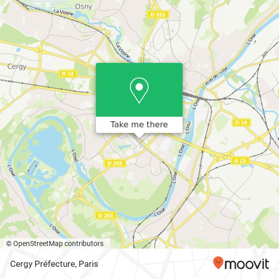 Mapa Cergy Préfecture