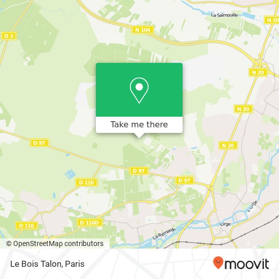 Mapa Le Bois Talon