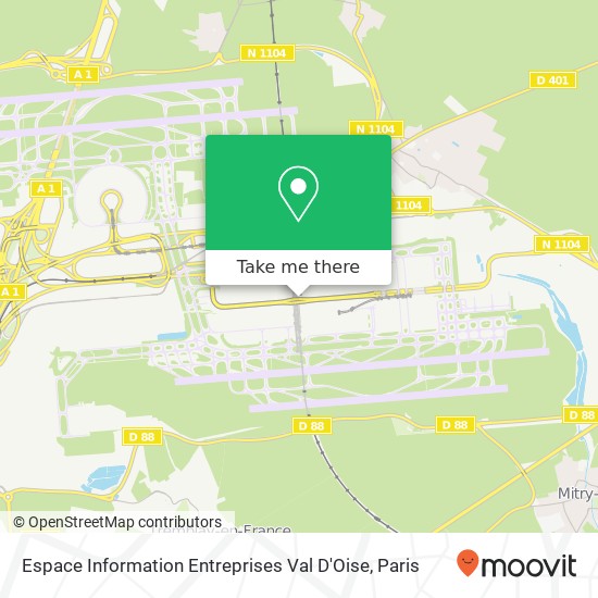 Espace Information Entreprises Val D'Oise map