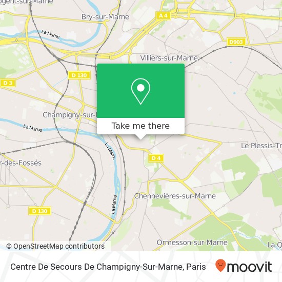 Mapa Centre De Secours De Champigny-Sur-Marne