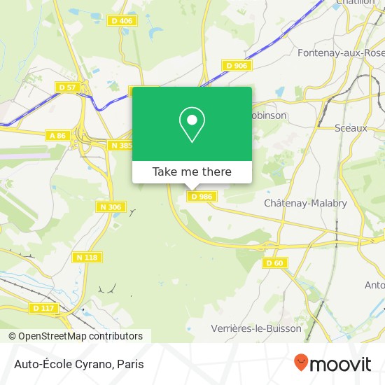 Auto-École Cyrano map