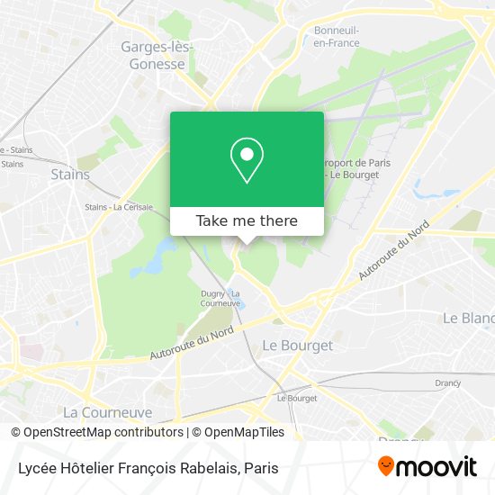 Mapa Lycée Hôtelier François Rabelais