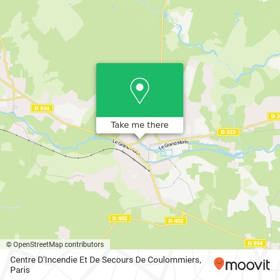 Mapa Centre D'Incendie Et De Secours De Coulommiers