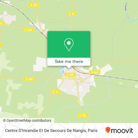 Mapa Centre D'Incendie Et De Secours De Nangis