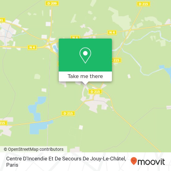 Centre D'Incendie Et De Secours De Jouy-Le-Châtel map