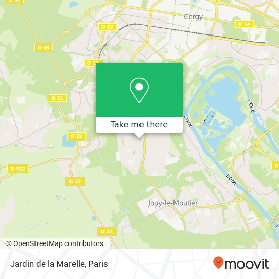 Jardin de la Marelle map