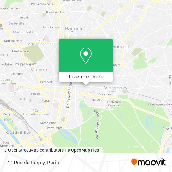 Mapa 70 Rue de Lagny