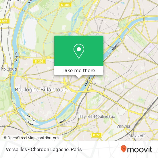 Mapa Versailles - Chardon Lagache