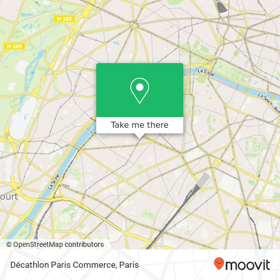 Décathlon Paris Commerce map