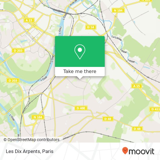 Les Dix Arpents map