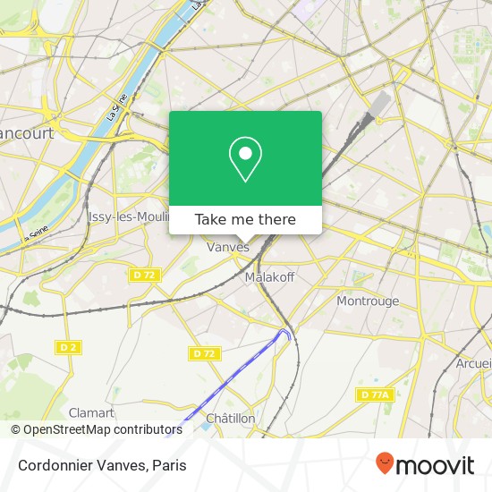 Cordonnier Vanves map