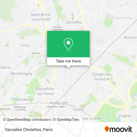 Sarcelles Cholettes map